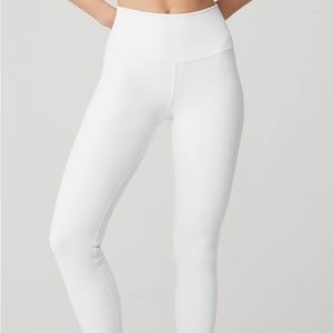 Ali Yoga White High-Waist Airbrush Legging
